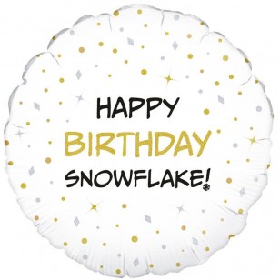 Happy Birthday Snowflake Balloon
